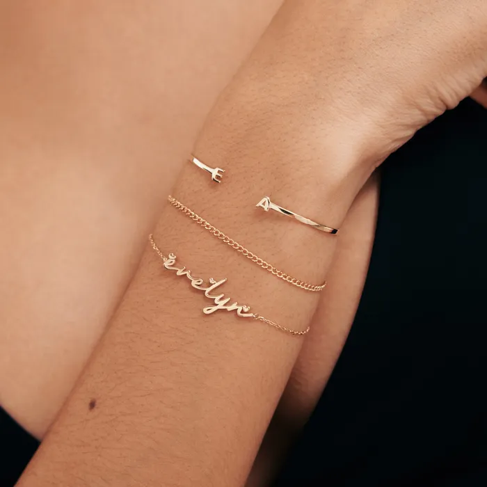Grace PK Cursive Heart Bracelet Bracelets