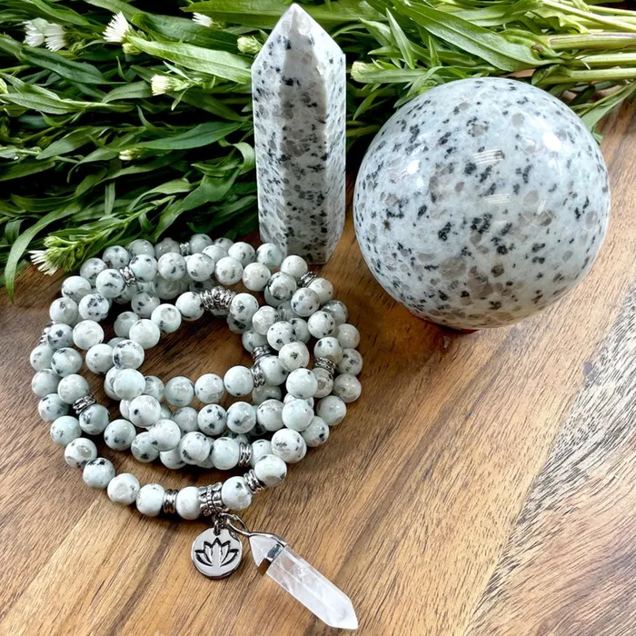 Lily Rose Jewelry Bracelets Kiwi Jasper SelfNurture Tranquility 108 Stretch Mala Necklace Bracelet
