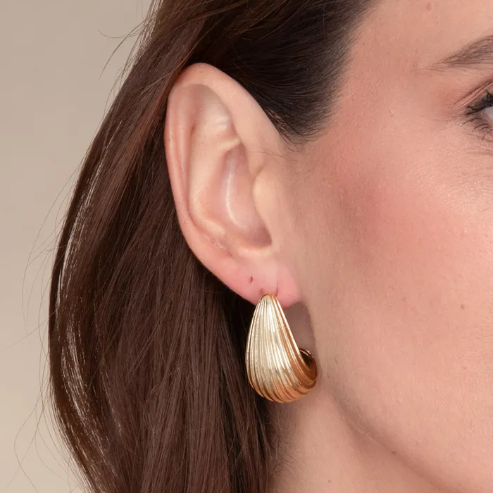Livia Statement Dome Earrings Camile Stone Earrings