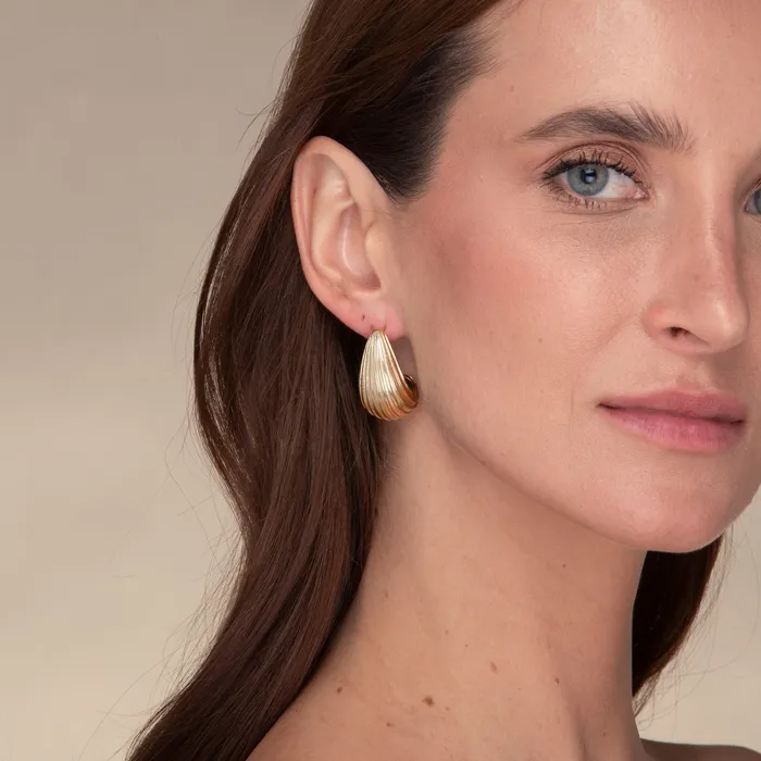 Livia Statement Dome Earrings Camile Stone Earrings
