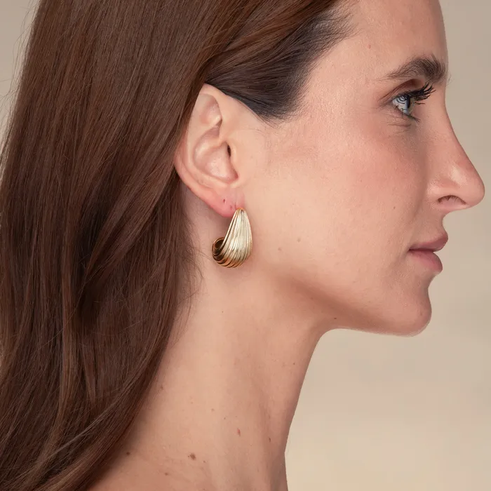 Livia Statement Dome Earrings Camile Stone Earrings