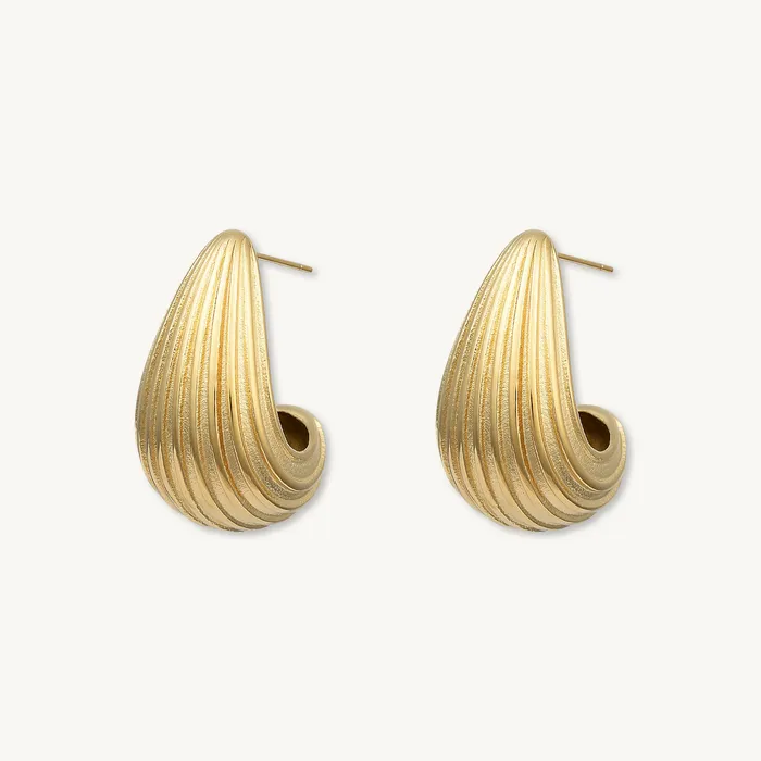Livia Statement Dome Earrings Camile Stone Earrings