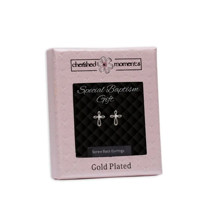Sterling Silver Baptism Cross Earrings Cherished Moments Earrings